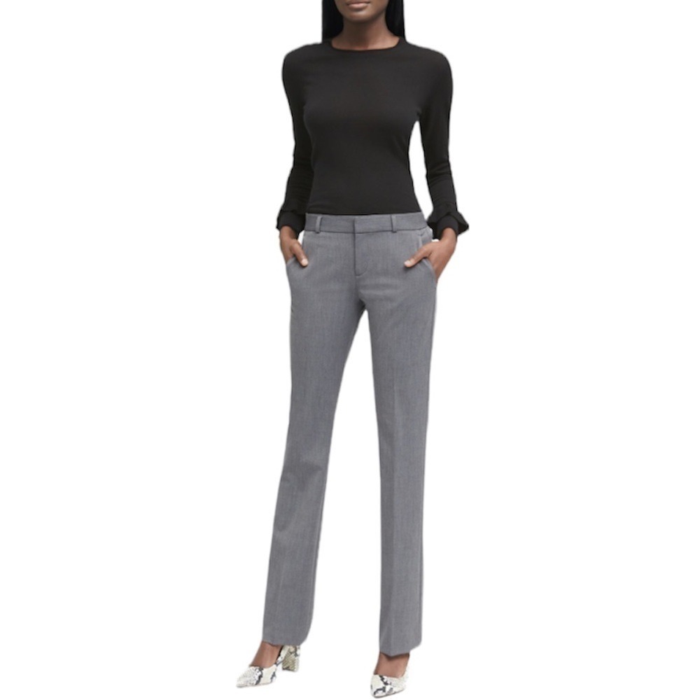 Banana Republic The Martin Fit Women's Gray Dress Pants Career Size 4 Long